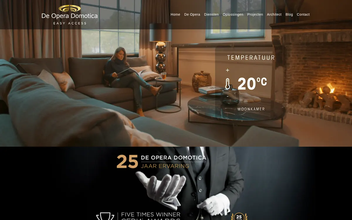 Website van De Opera Domotica